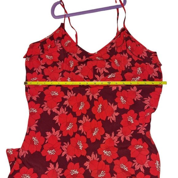 Rolla's Shelley Datura Slip Dress Raspberry Long Floral Women's Size 14/XL - Picture 5 of 5
